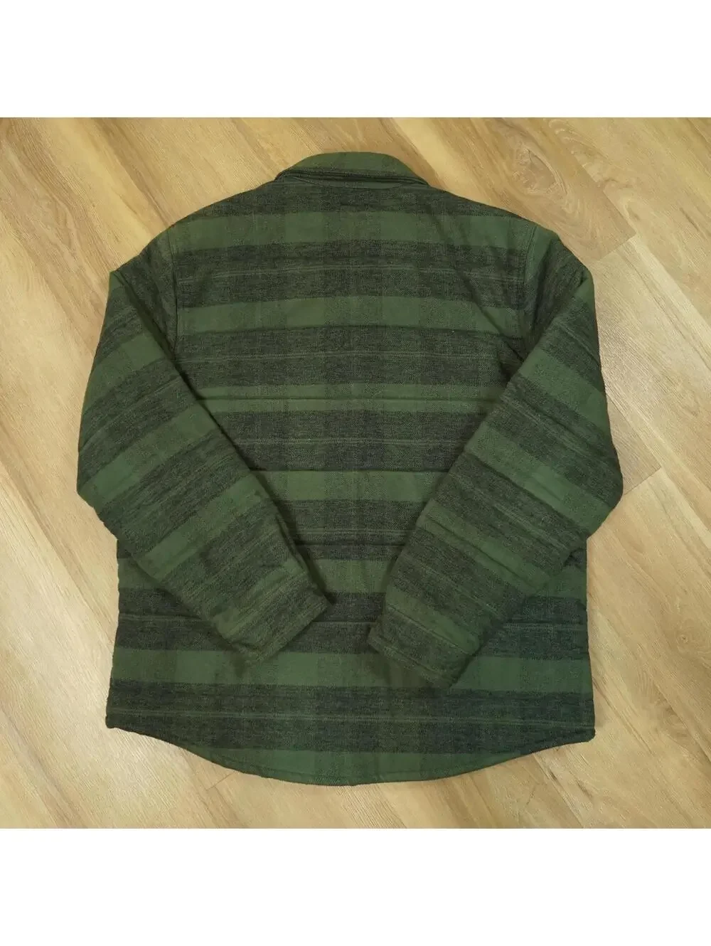 Brixton Men's Quilted Puffer‎ Jacket - Plaid Green Large